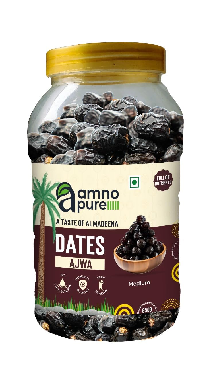 AMNO PURE Ajwa Dates 800g Khajoor | Medium Size Khejur | Healthy Nutrious Dry Snack | All Natural (B0CYGKB7M6) Amazon Price History, Amazon Price Tracker