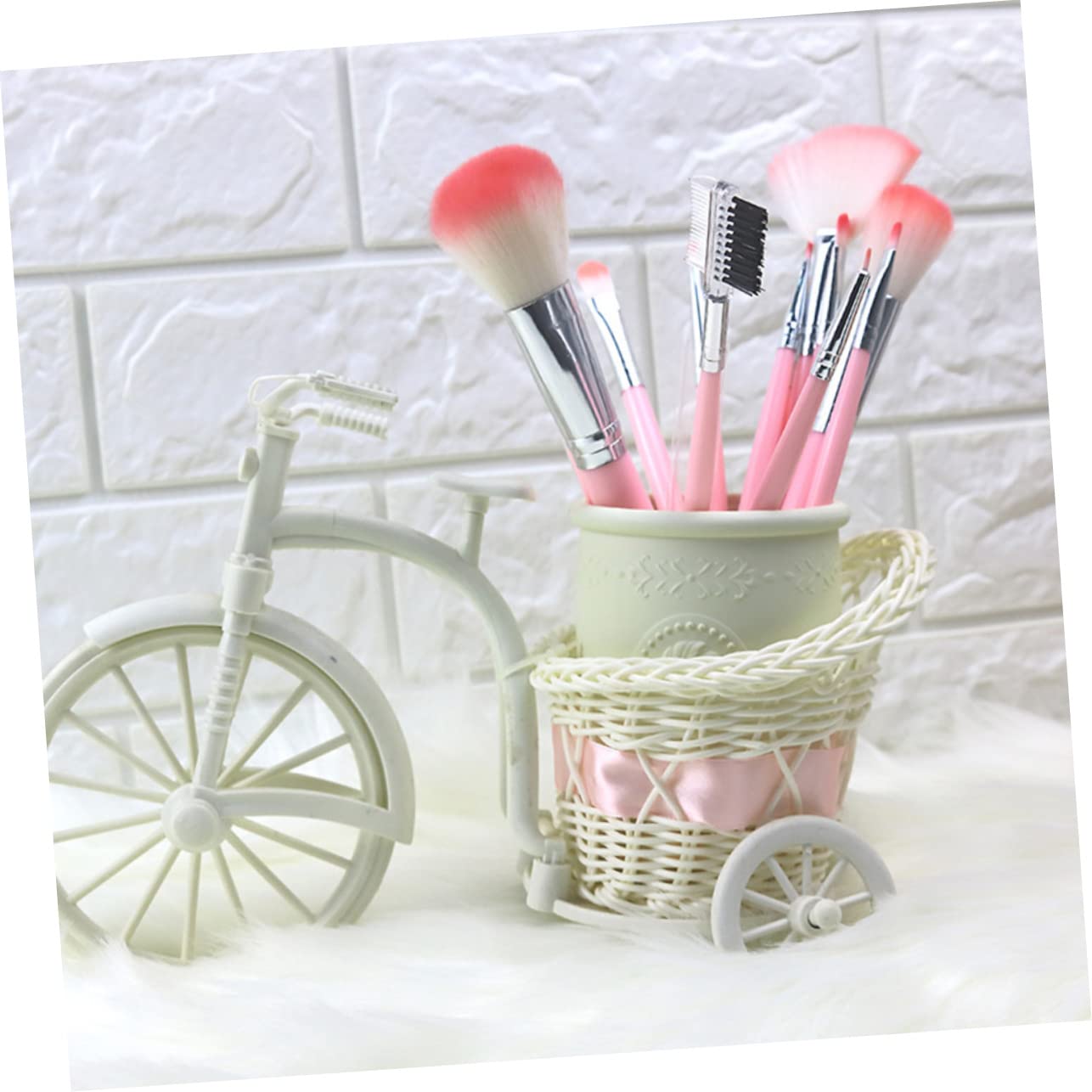 STOBOK 3pezzi Porta Pennelli Per Trucco Dorato Organizer Per Make-up e Accessori Design Elegante Per Ufficio Casa e Scuola Contenitore Multifunzionale Per Cosmetici e Articoli Vari Per