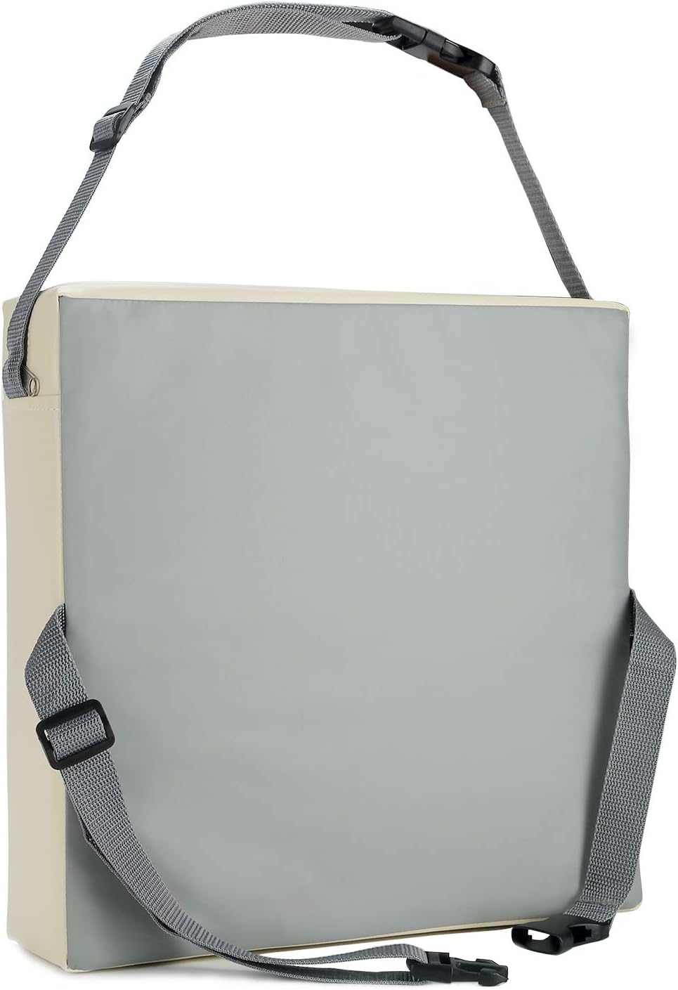 Zicac Kids Dining Chair Heightening Cushion Dismountable Adjustable High Chair Booster Seat Pads with Buckle Straps (Gray)