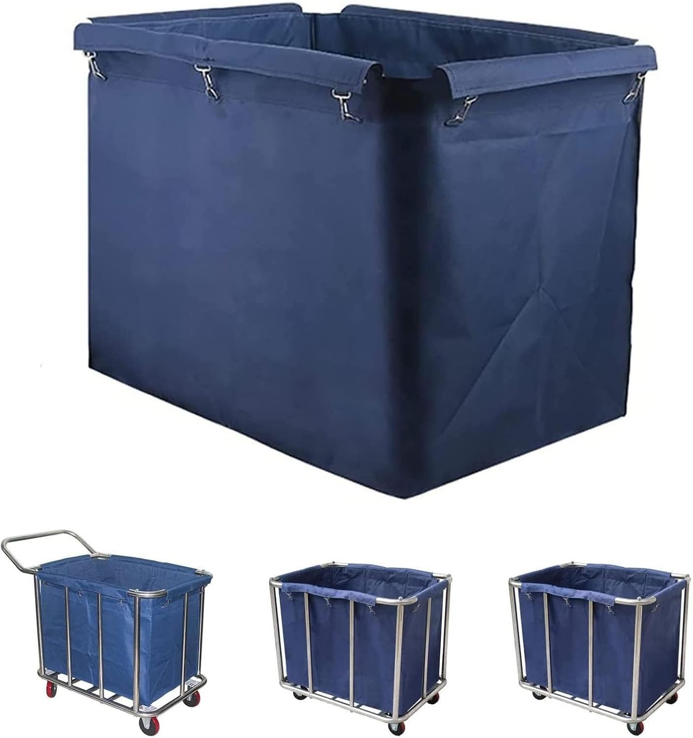 Waterproof Liner Bag for Laundry Basket, Removable Storage Bag for Trolley, Detachable Replacement for Commercial Laundry Cart, Ideal for Laundry and Cleaning(Trolley not Included)