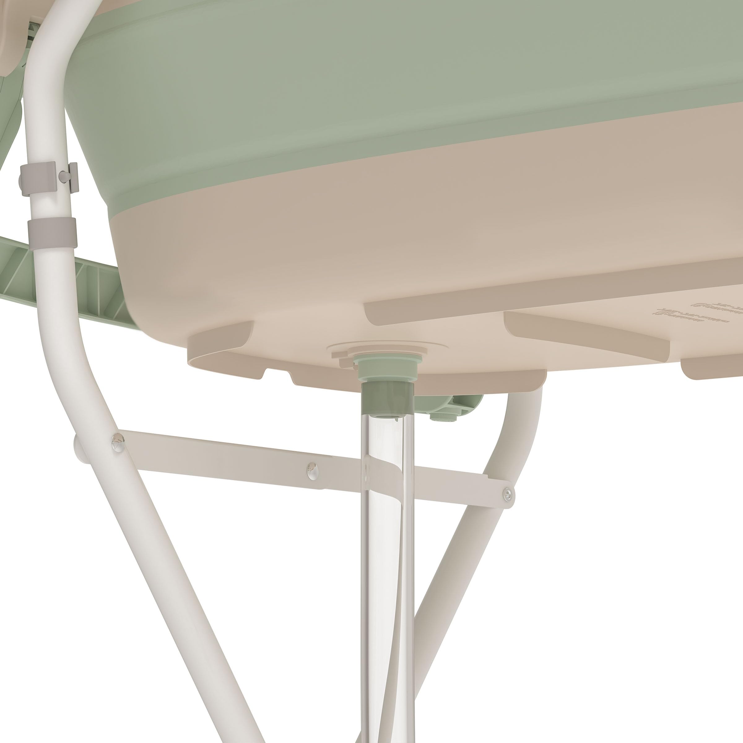 Neno Lucy Stand Baby Badewanne mit Gestell und Thermometer - Faltbare Babywanne - Babybadewanne mit Ständer - Kinderbadewanne ab Geburt zum 30kg – Ablaufschlauch, Rutschfester Innenmatte - 89x52 cm