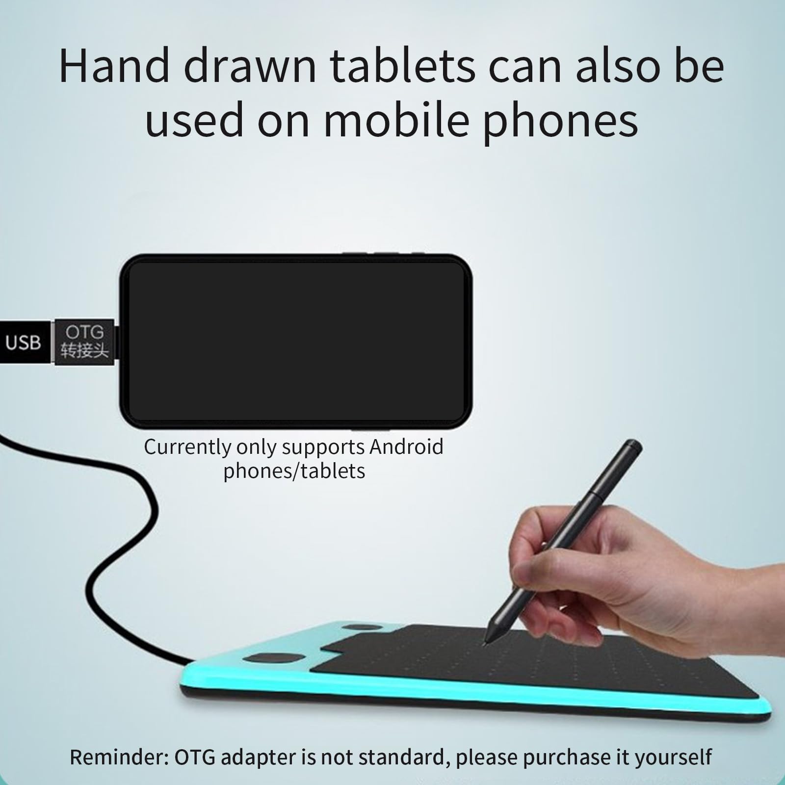 Tablero de Dibujo T503 de 8192 Niveles con lápiz electromagnético avanzado para Ilustraciones detalladas en tabletas gráficas de Varios Sistemas operativos
