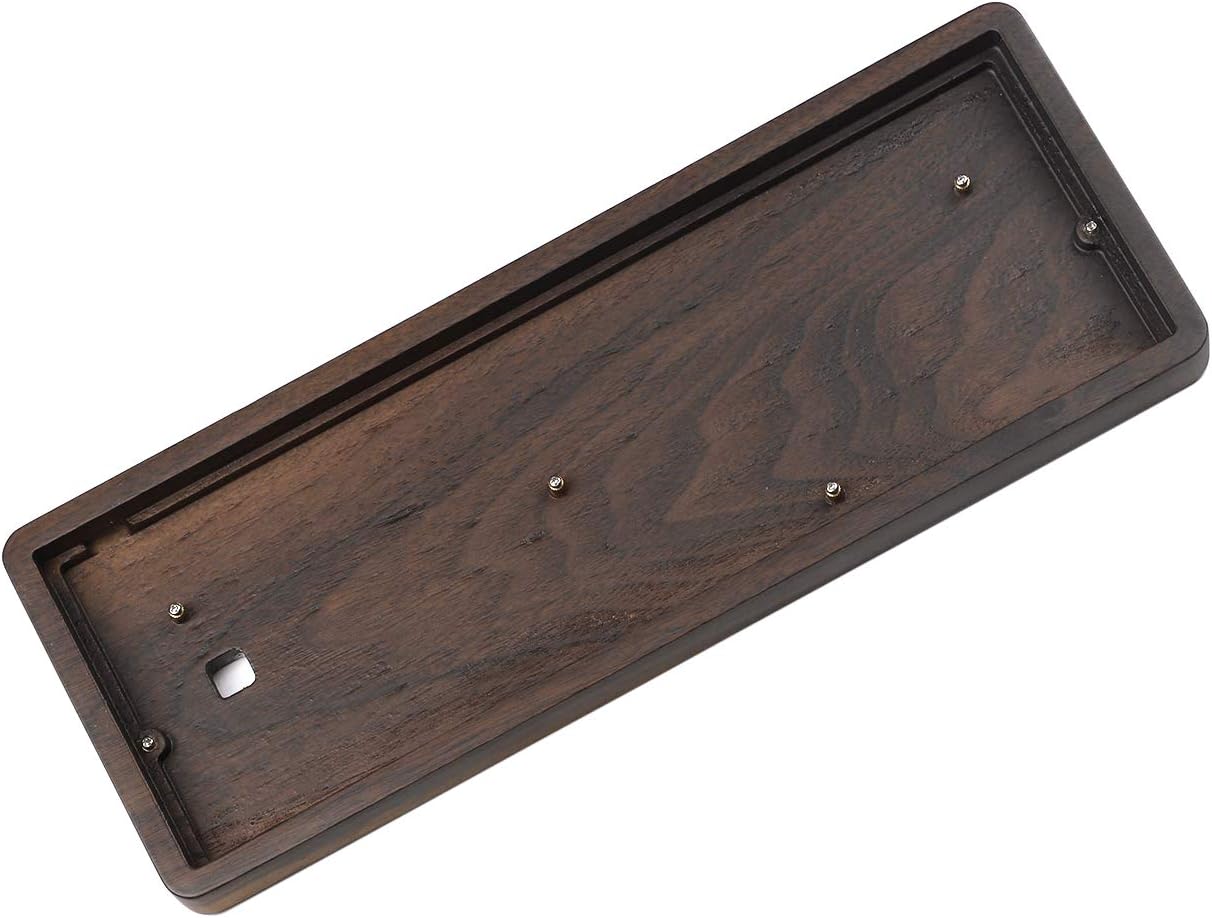 YMDK GK64 GK64XS SK64 Keyboard kit CNC Wood Wooden Case Bluetooth Wired PCB Plate Stabilizers (Walnut Bluetooth PCB)