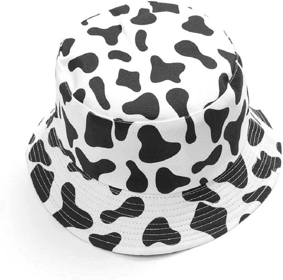 TyranTWhite Shade of Black Sun Bucket Hat for Women Cotton Hats Teenagers Girls Wide Brim Floppy Summer Beach Fisherman Packable Caps
