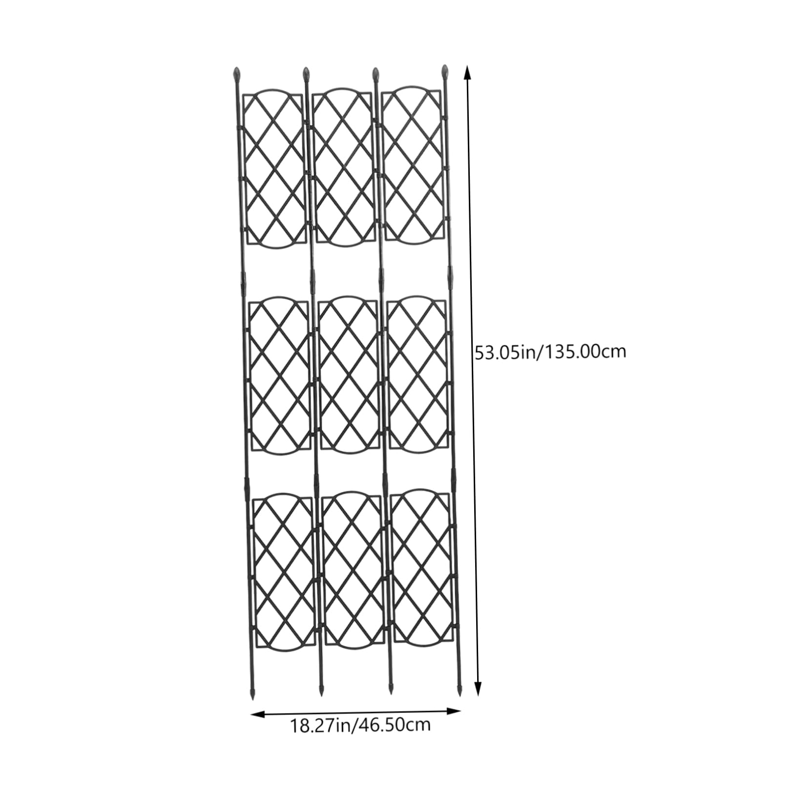 Treillis de Jardin pour Plantes Grimpantes, 1 Set, Acier Plastique