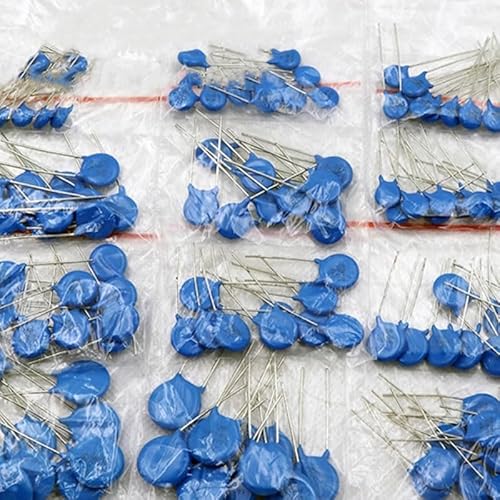 ezqnirk 120pcs Kit Assorti De Résistance Varistor 5D471K,7D471K,7D431K,7D391K,10D471K,10D431K,10D330K,10D241K,10D391K,10D270K,14D431K,14D471K
