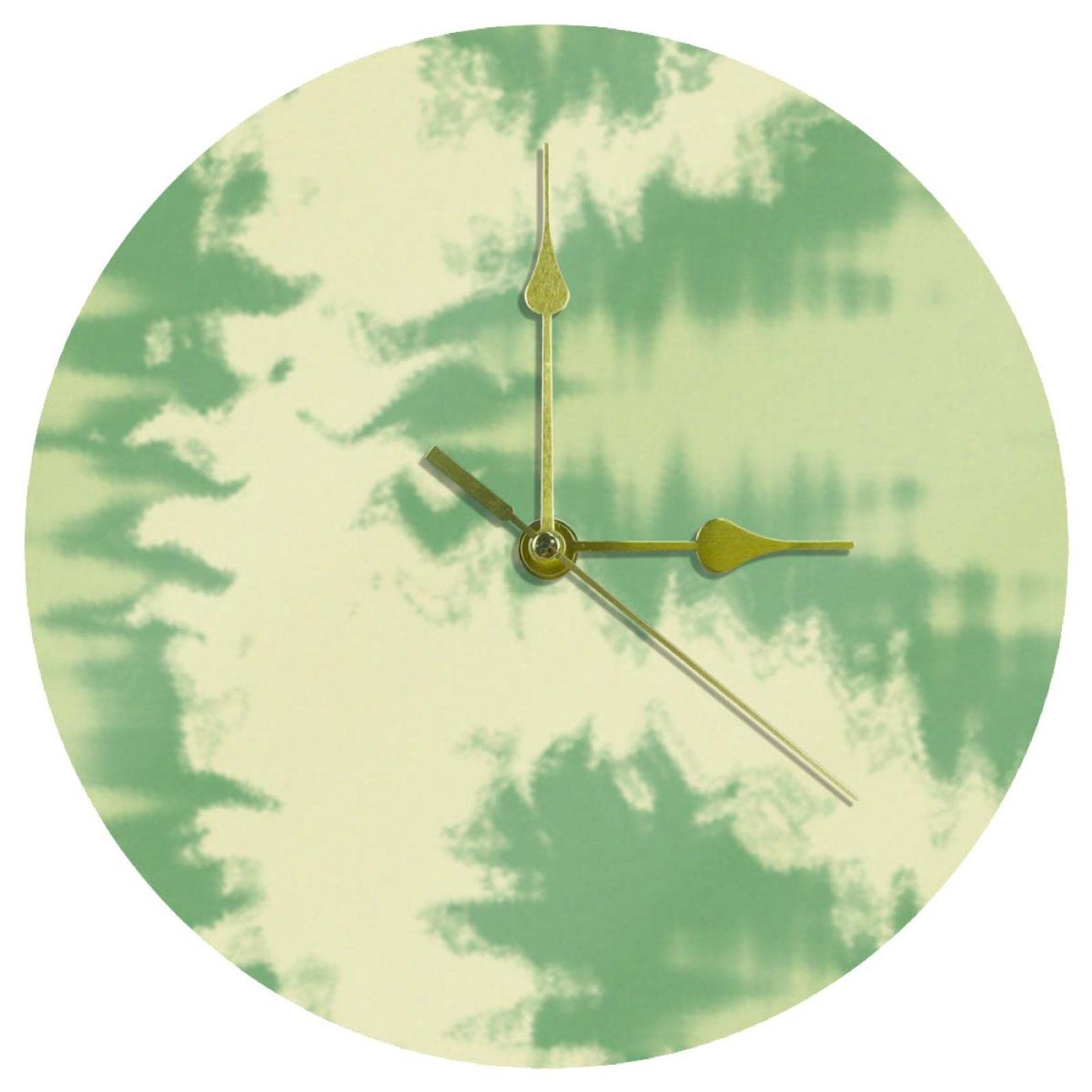 Horloge murale en acrylique vert lac de 24 cm pour salon