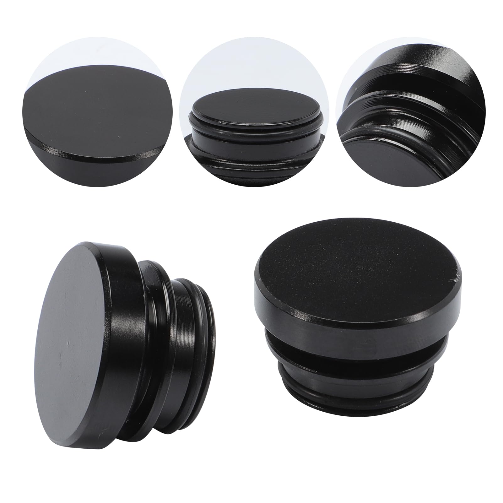 ZEALfix Lot De 2 Bouchons Allume-Cigare En Aluminium Noir Mat 12V – Protection Anti-Poussière Universelle Voiture, Camion, SUV, Bateau