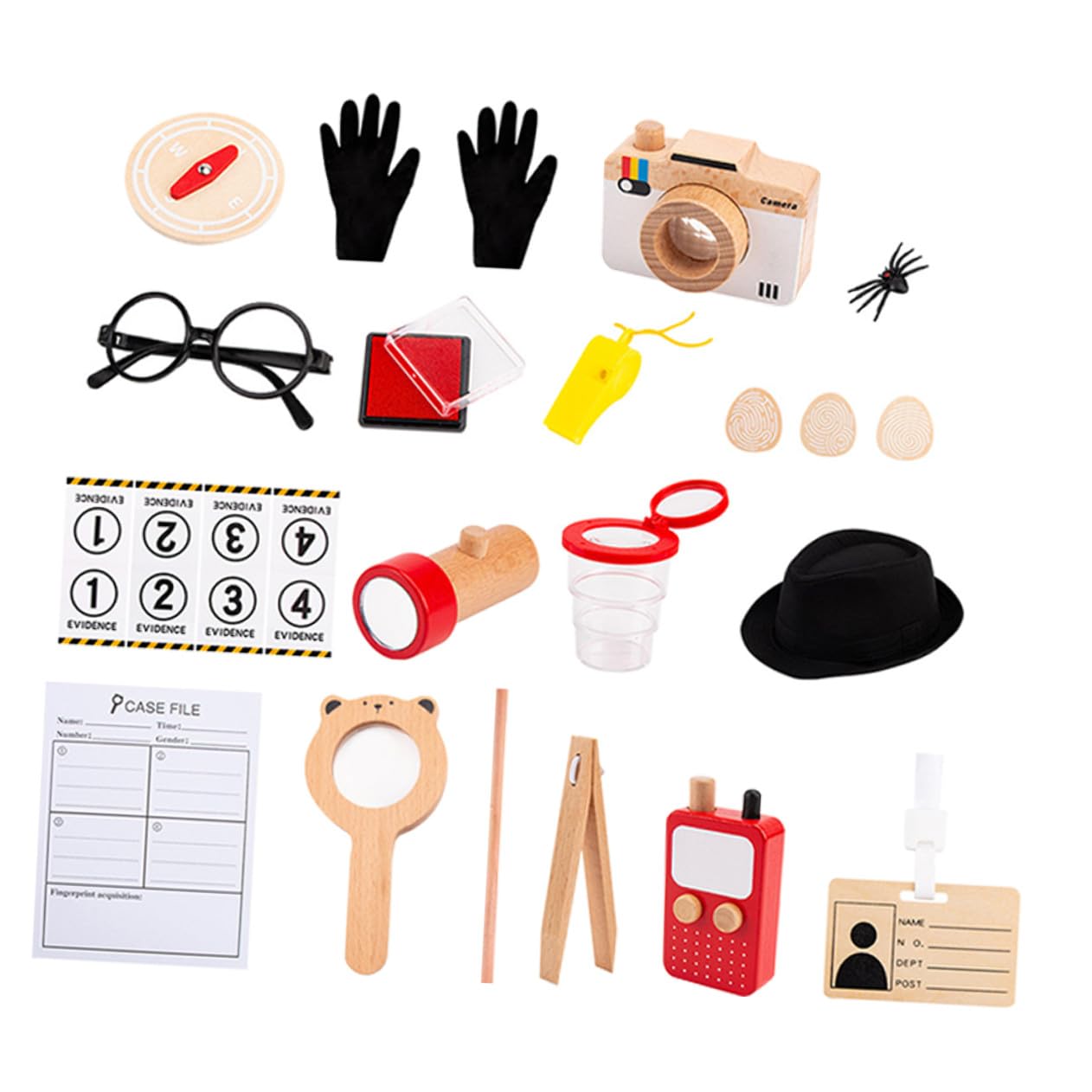 Abaodam Kit de Investigación para Pequeños Juego de Simulación de Investigación Accesorios Duraderos para rol y Aventuras Juguete Educativo para Desarrollo