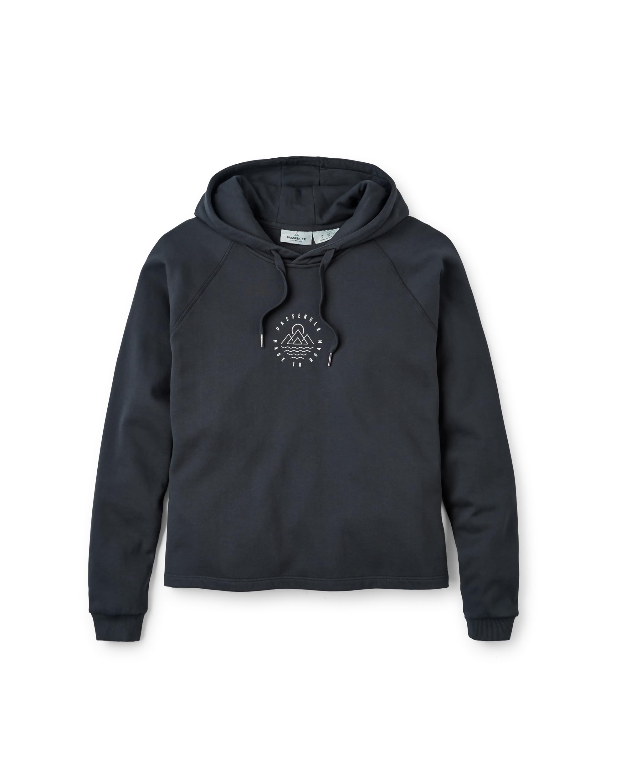 Passenger Women's Black Remote Recycled Cotton Hoodie (Uk, Alpha, L, Regular, Regular, )