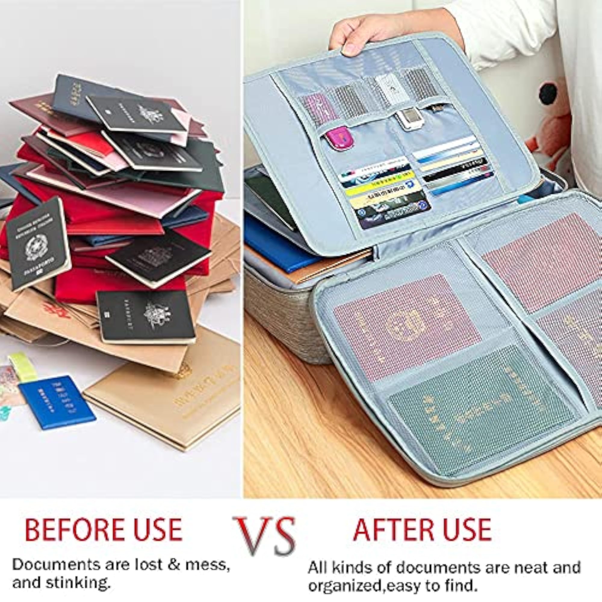 Portable Document Organizer Bag with Lock