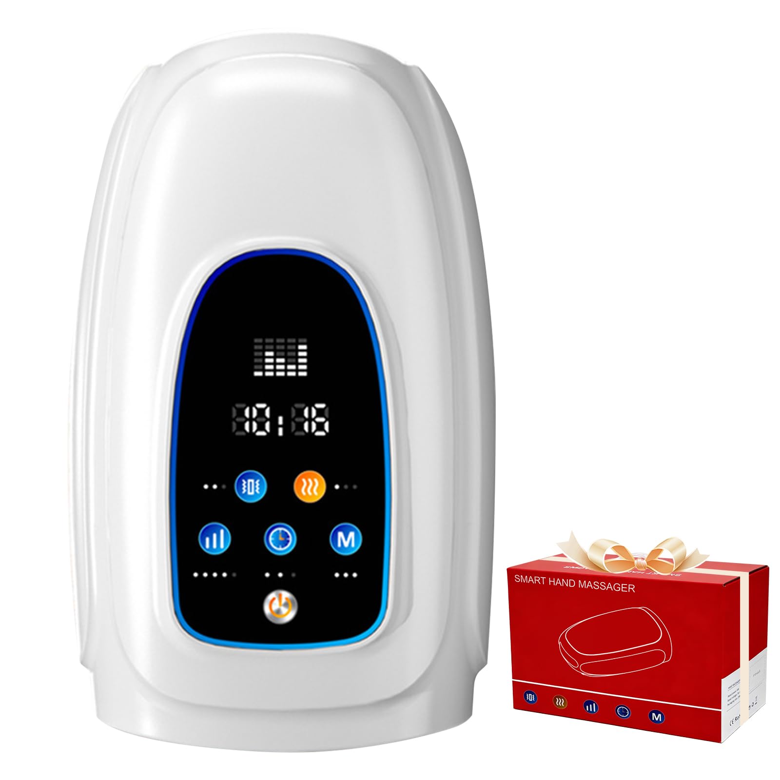Masajeador eléctrico de mano, masajeador de mano inalámbrico | 3 modos de masaje, 5 niveles de intensidad, masajeador de mano portátil con pantalla táctil, regalo para mujeres y hombres