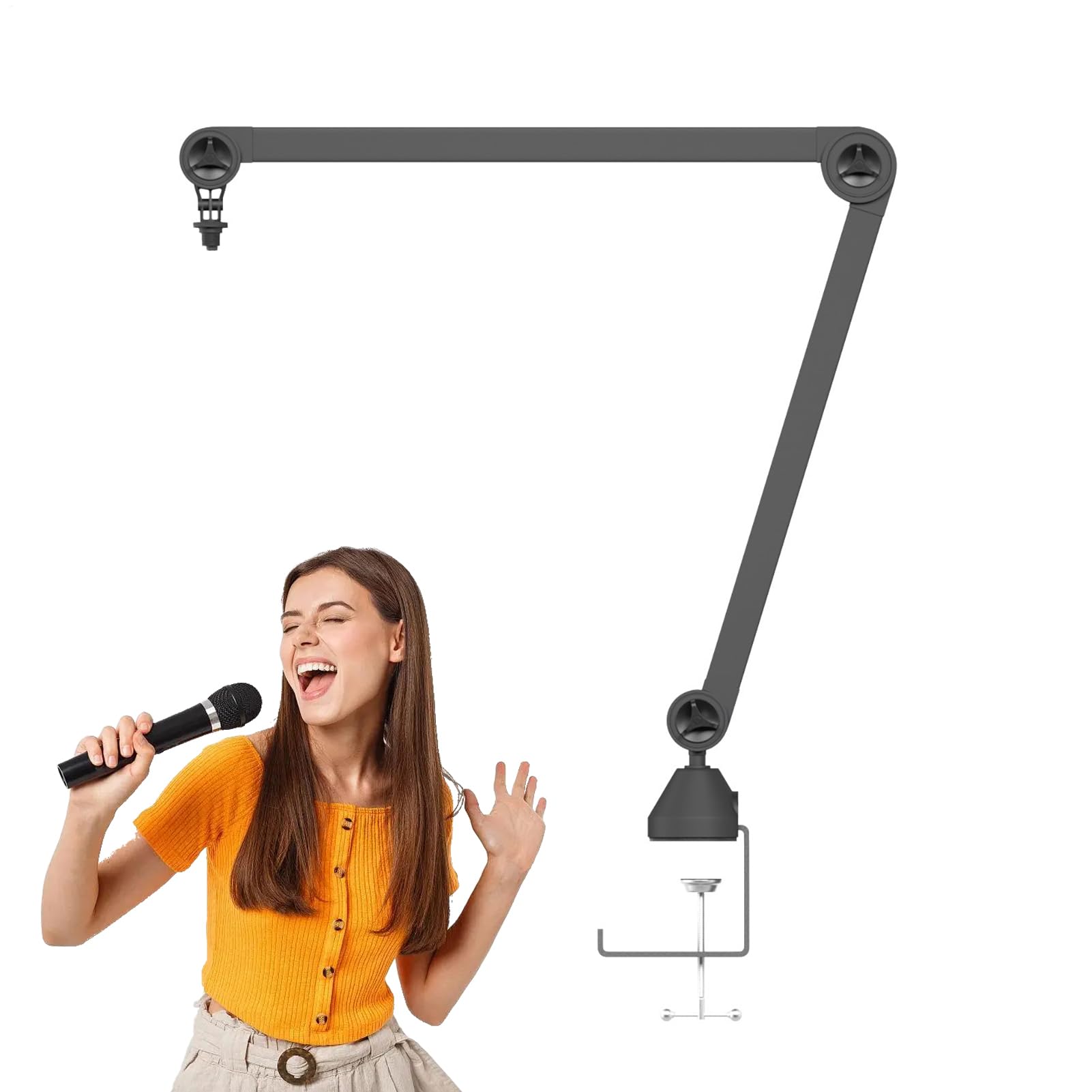 Support pour microphone de bureau pliable et réglable pour réunion - 8