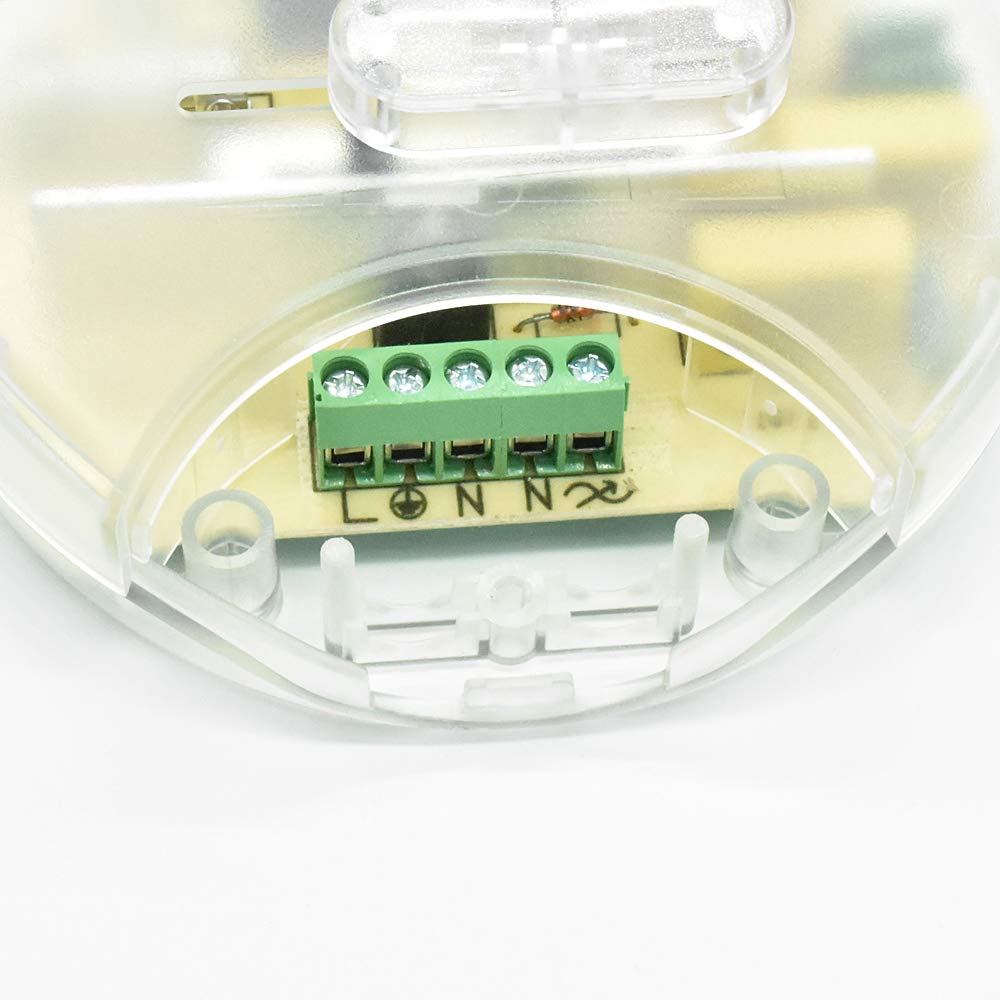 Fußdimmer 60-300W Transparent Rund Universal-Dimmer Schnur-Zwischendimmer Dimmer für Halogenlampen und Glühlampen 230V Mod. 1012T