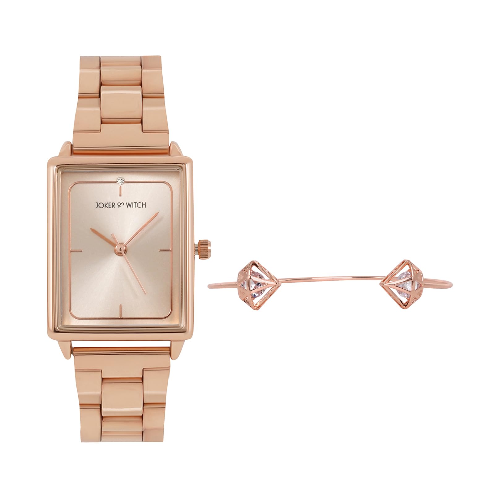 Joker & Witch Stainless Steel Women Capri Rosegold Analog Watch Bracelet Stack, Rose Gold Dial, Rose Gold Band (B0C7LBP2S3) Amazon Price History, Amazon Price Tracker