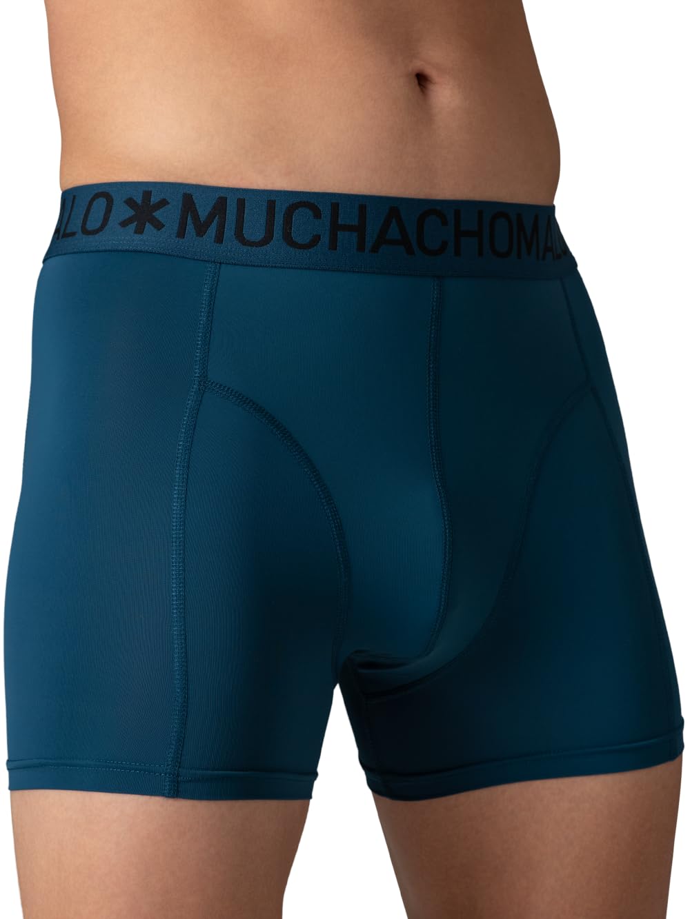 Muchachomalo Uomo Boxer 6-Pack, Tinta Unita, Microfibra, Fascia Elastica