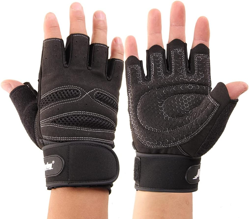 Fitness Weightlifting Gloves, Men's Half Finger Sports, Lengthened Bracers, Dumbbell Training, Horizontal Bar Skid Resist