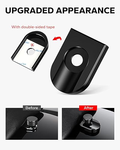 Miniatura 4 de Amazicha Cubierta de perilla de montaje de tornillo de aluminio negro compatible con Harley Davidson 1996-2024