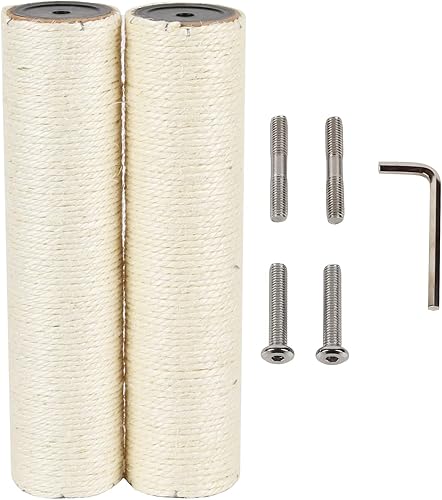 Poste rascador de árbol para gatos, piezas de poste de sisal para torre de gato (M10, 11.81 pulgadas11.8 in)