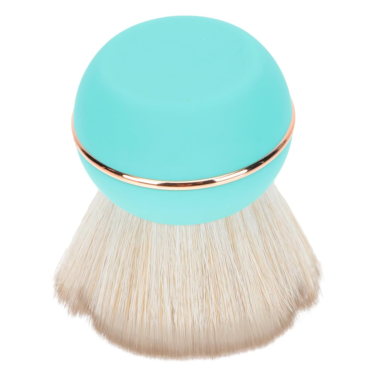 Portable Powder Brush with Cover for Makeup Application, Soft Artificial Fiber and Silicone Blend, No Shedding, for Daily Use and Professional Makeup Artists