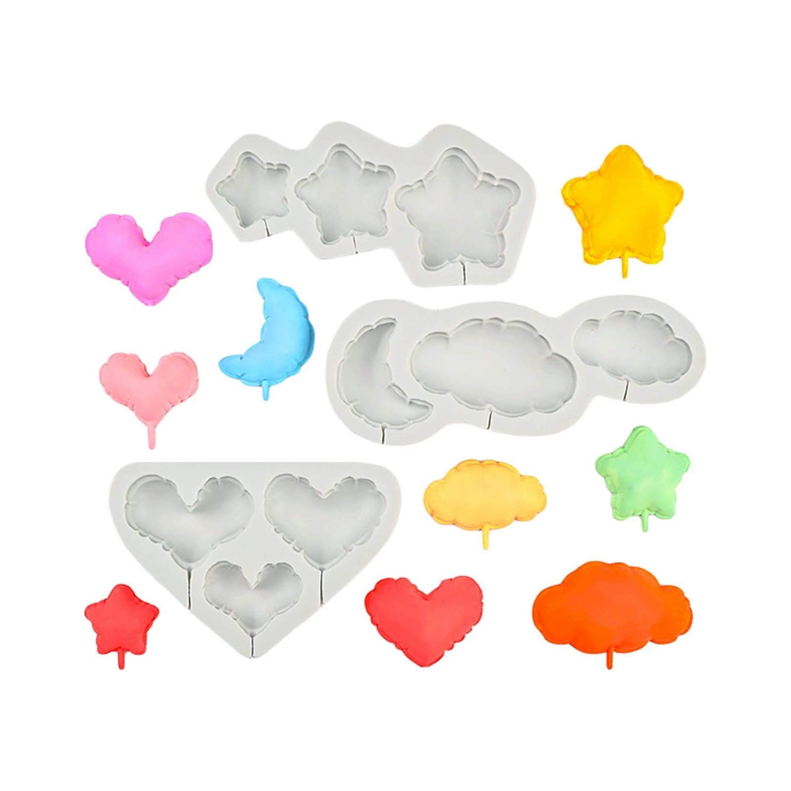 HZBB Star Cloud Silicone Molds Making Mousses Cake Molds Decorating Baking Tool for Making Chocolate Fondant Dessert Mousses Cake Mold Kitchen Baking Supplies
