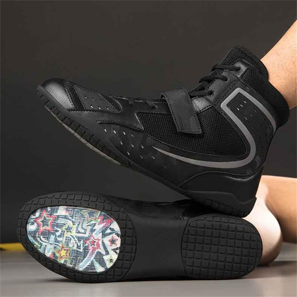 Scarpe da Allenamento da Boxe Unisex, Sneakers Leggere da Fitness per Wrestling, Stivali da Kickboxing con Lacci per Un Buon Movimento e Supporto