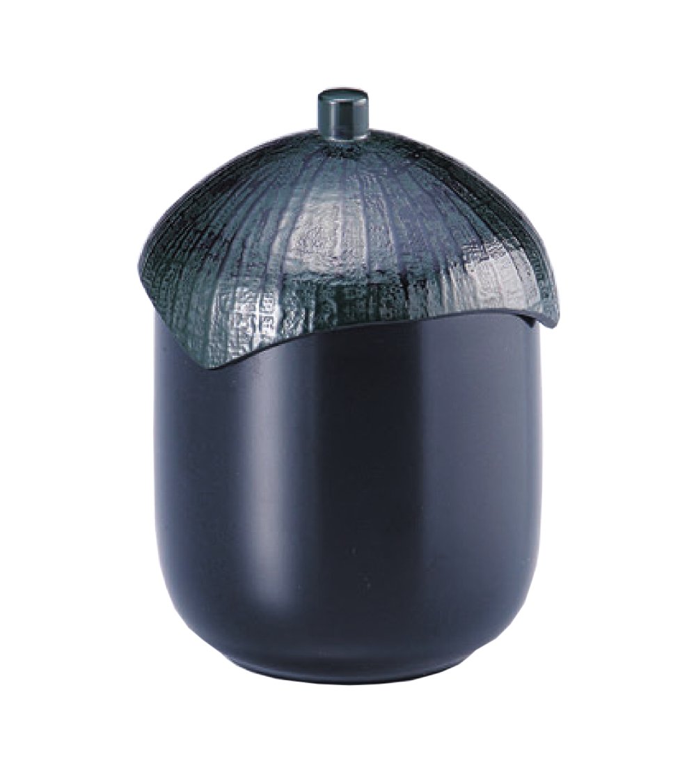 Echizen Lacquerware Osuimono Soup Bowl Eggplant Shape Black 2.8in Japan