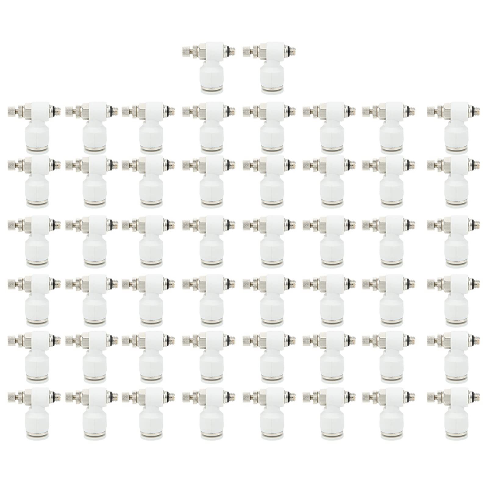 Raccord pneumatique 6mm en lot de 50 adaptateurs pour tuyau d'air industriel
