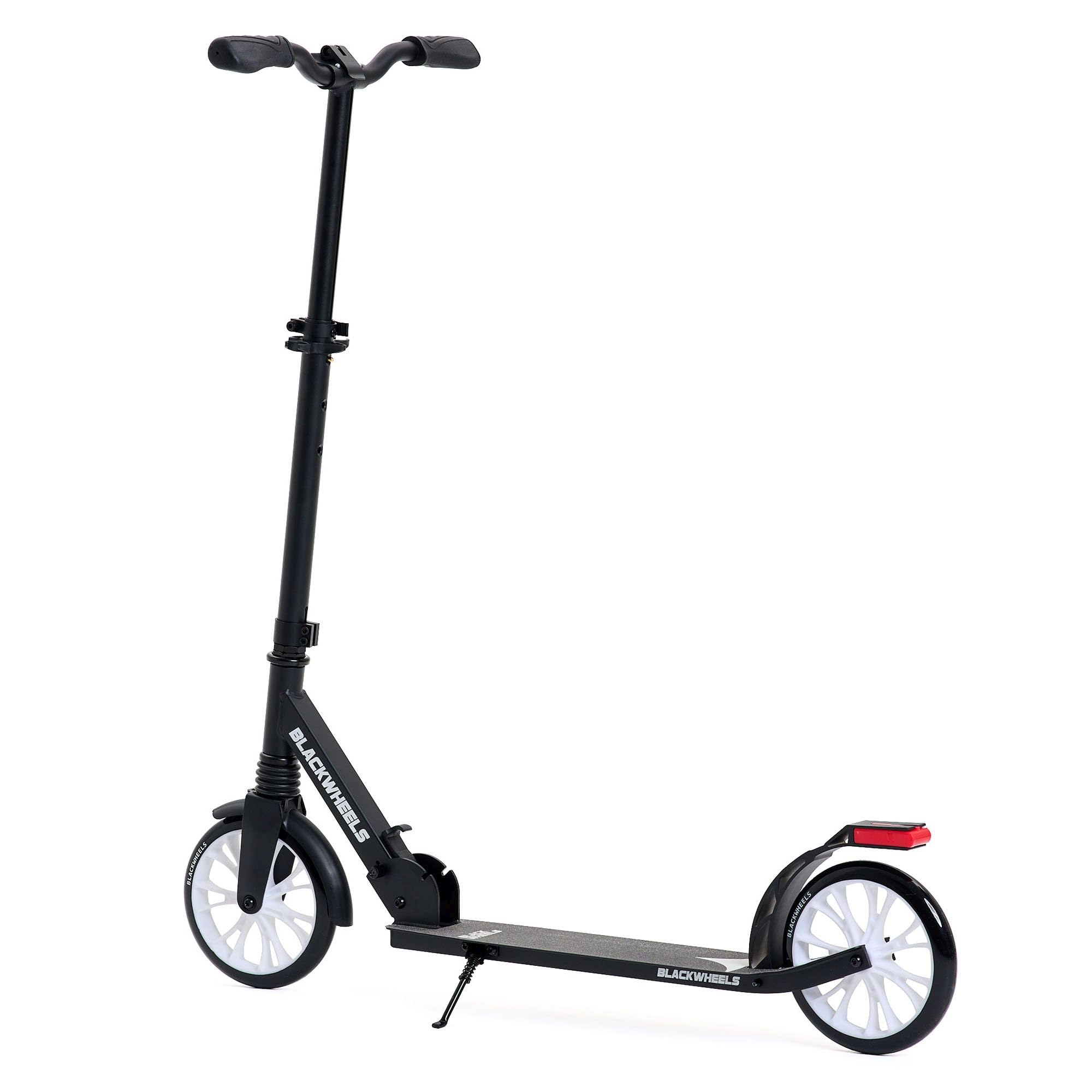 BLACKWHEELS ZOOM Monopattino da Città – Ruote Grandi 200mm, Pieghevole, Ammortizzato, Manubrio Regolabile in Altezza, Telaio Leggero in Alluminio, Guida Confortevole su Ogni Superficie