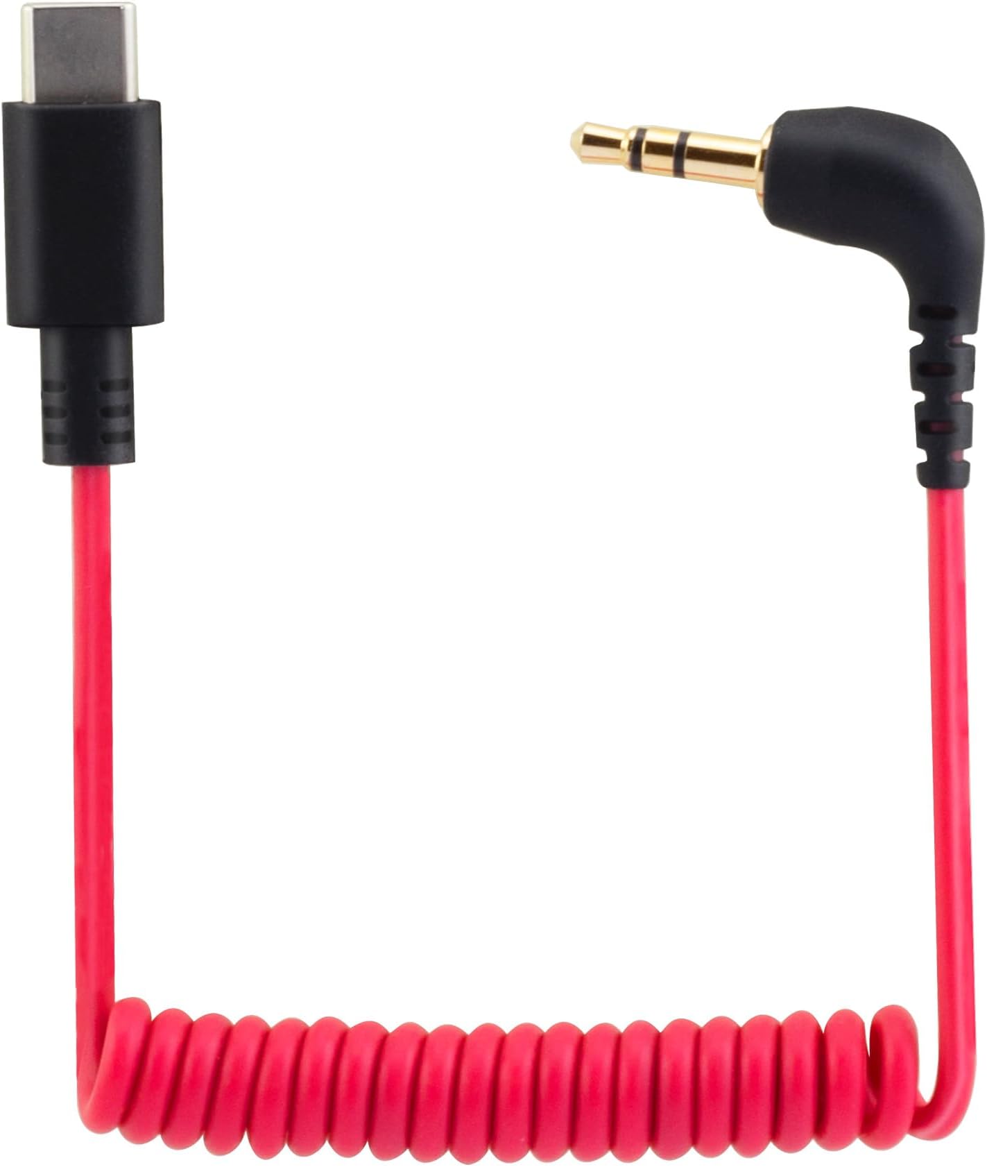 for Rode Wireless GO 2 / ME/Pro USB C to 3.5mm TRS Microphone Adapter Mic Cable, for Hollyland Lark M1 / M2 / MAX / 150 / M1 / MAX Duo DAC Coiled Cable for Android iPhone 15
