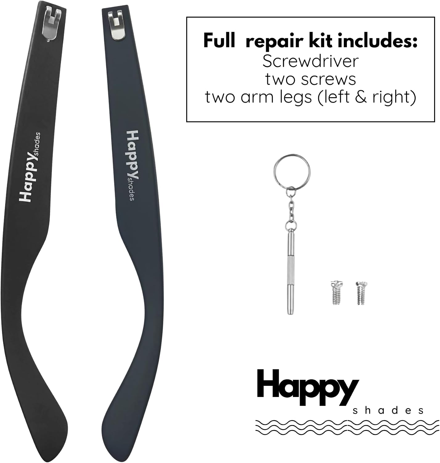 Temple Arms Compatible with Ray-Ban RB2132 New Wayfarer & RB4165 Justin, Pair Repair Kit