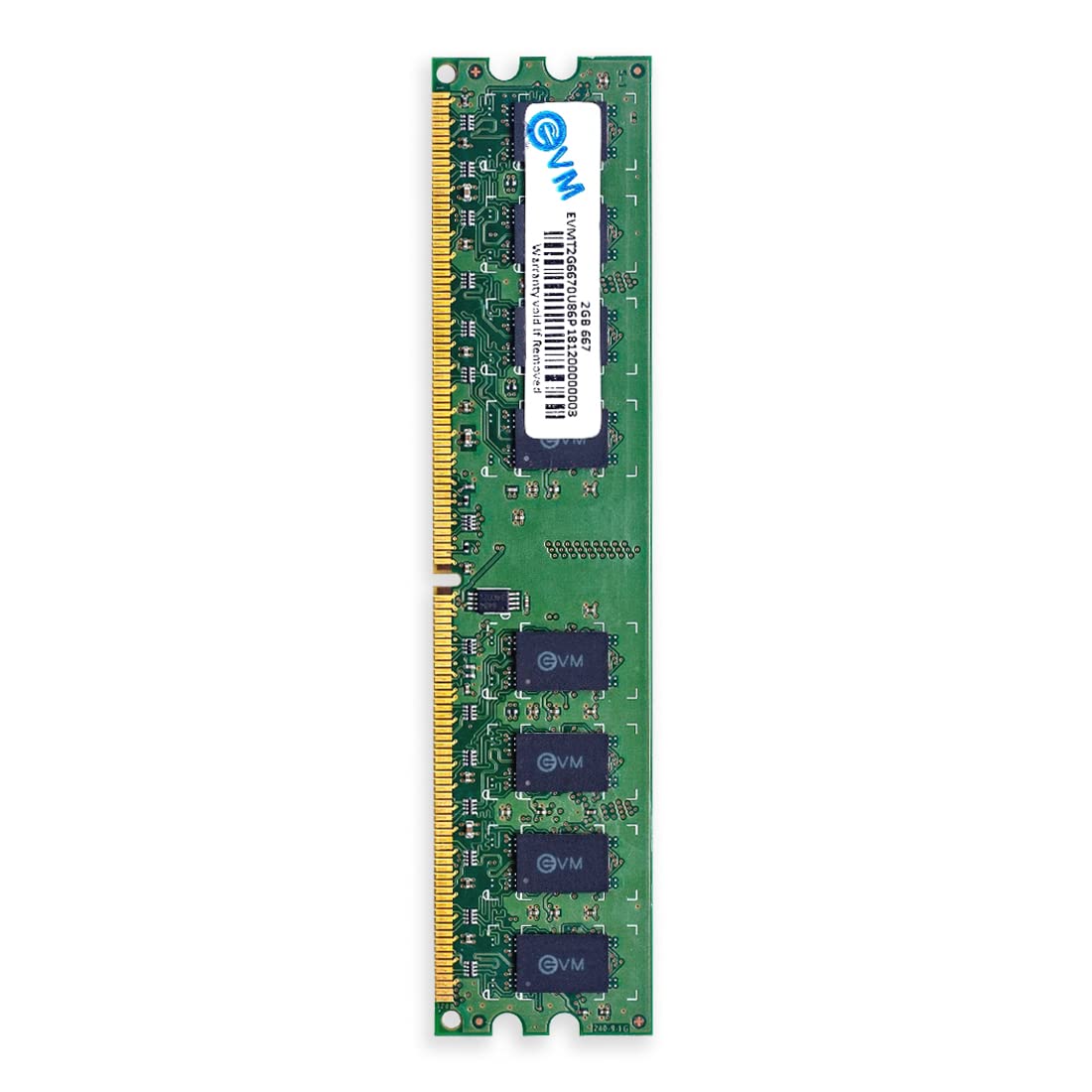 EVM 2GB DDR2 Desktop RAM 667MHz Long-DIMM Memory – Boost Your Computer’s Performance with Reliable and Efficient Memory Upgrade – 10 Year Warranty (EVMT2G6670U86P) EVM 2GB DDR2 Desktop RAM 667MHz Long-DIMM Memory – Boost Your Computer’s Performance with Reliable and Efficient Memory Upgrade – 10 Year Warranty (EVMT2G6670U86P)