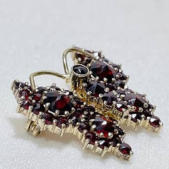 チェコスロバキア製 バタフライモチーフ ボヘミアンガーネット ブローチ Amazon.co.jp: チェコスロバキア製 バタフライモチーフ