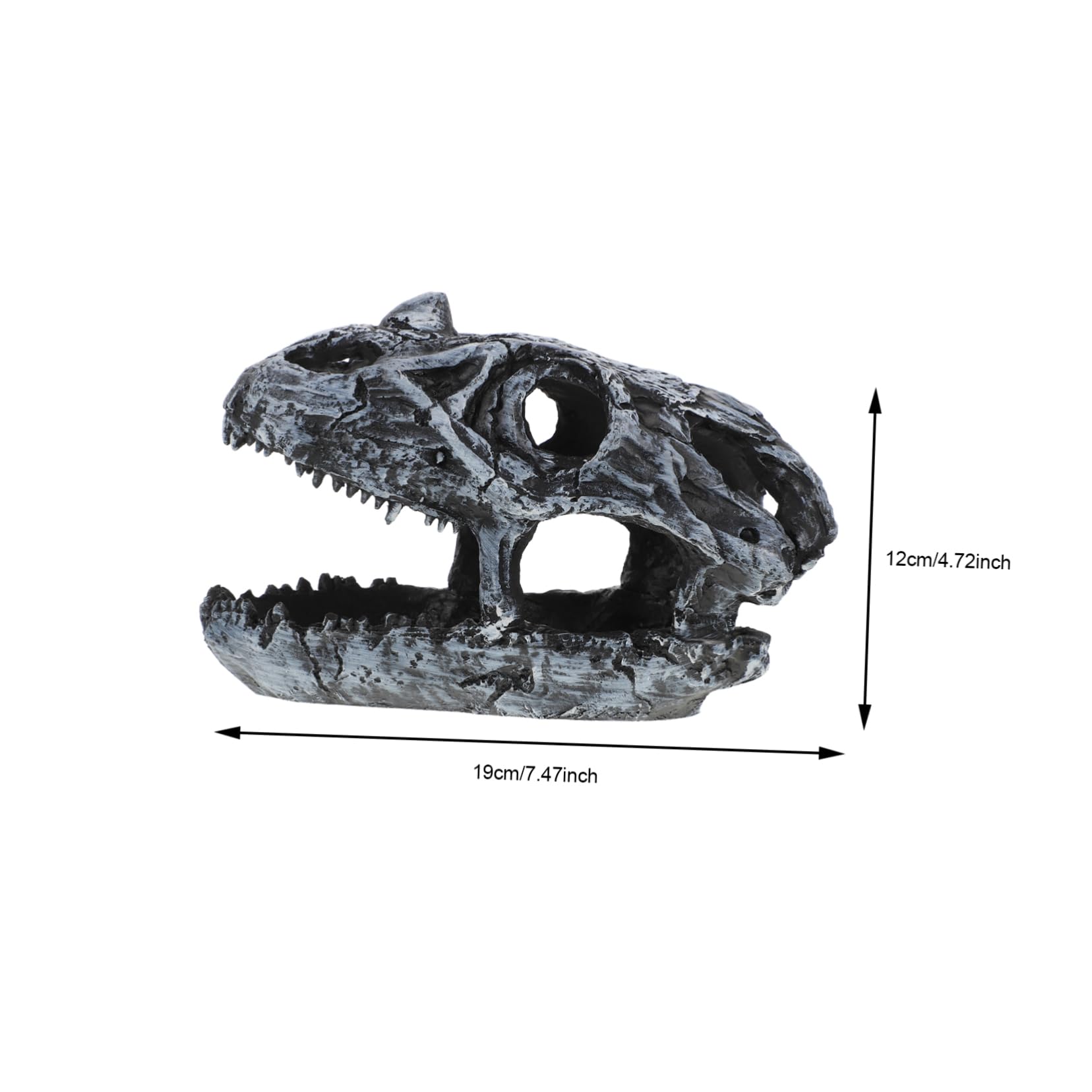 POPETPOP 2 Pièces Ramper Animal de Compagnie crâne esquiver décorations d'aquarium squelettes Decoration Aquarium Ornement d'aquarium de Reptiles cachette d'aquarium Ornement d'aquarium