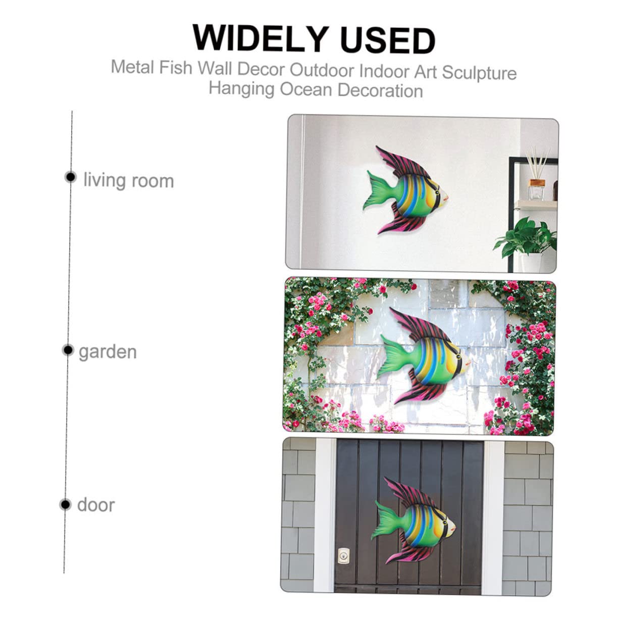 Metalen vis - Koi Karper - wanddecoratie - Tuindecoratie