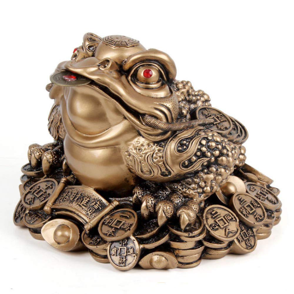 Amazon.co.jp: 吉祥金蟾装飾三足金蟾、 幸運の金ちゃん飾り三本足の金