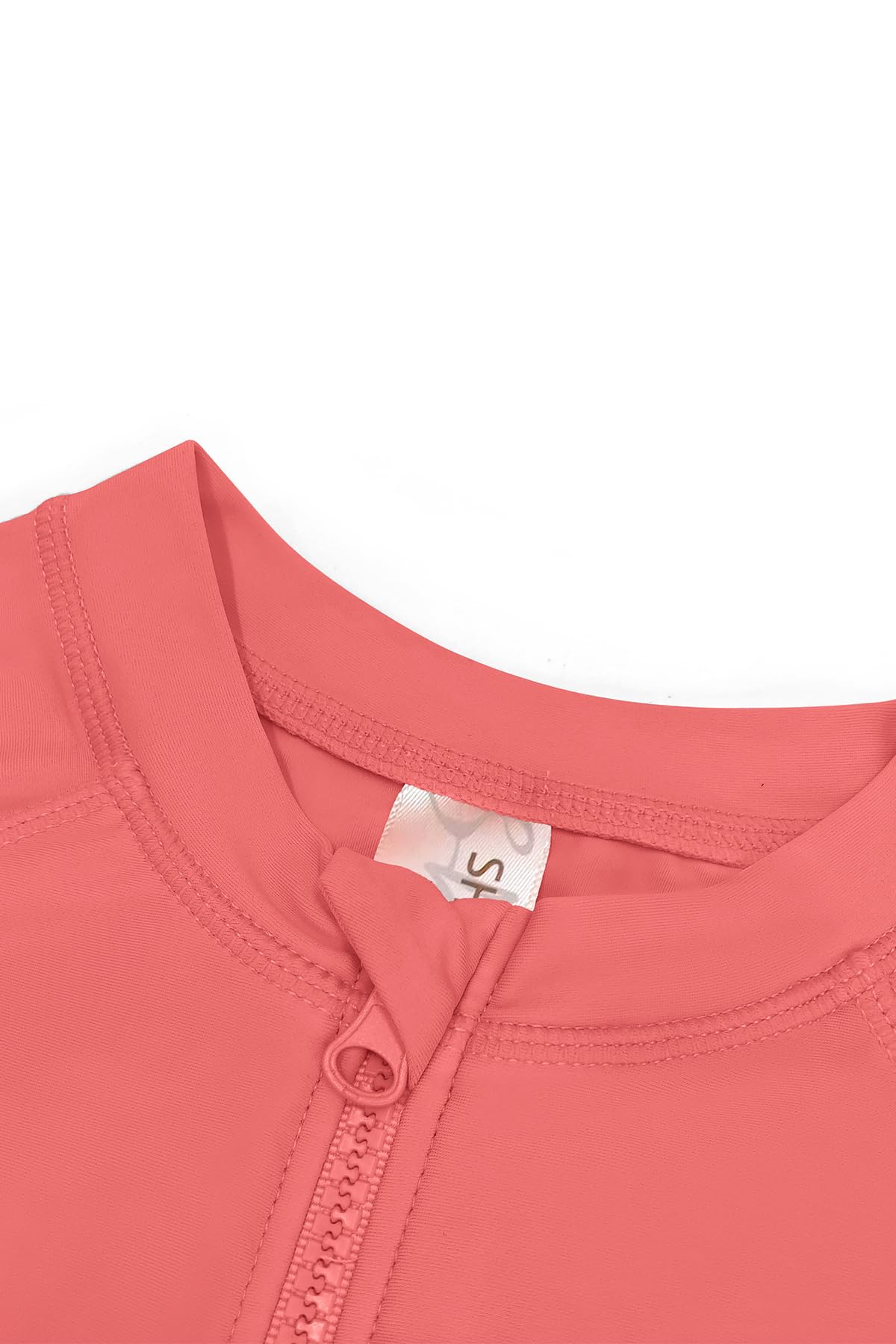 SHEKINI Camiseta de protección solar de manga larga con cremallera para niña