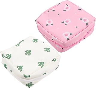 PACKOVE Bolsa De Almacenamiento Para Toallas Sanitarias 2 Unidades Reutilizable De Algodón Para Mujeres Y Adolescentes Color