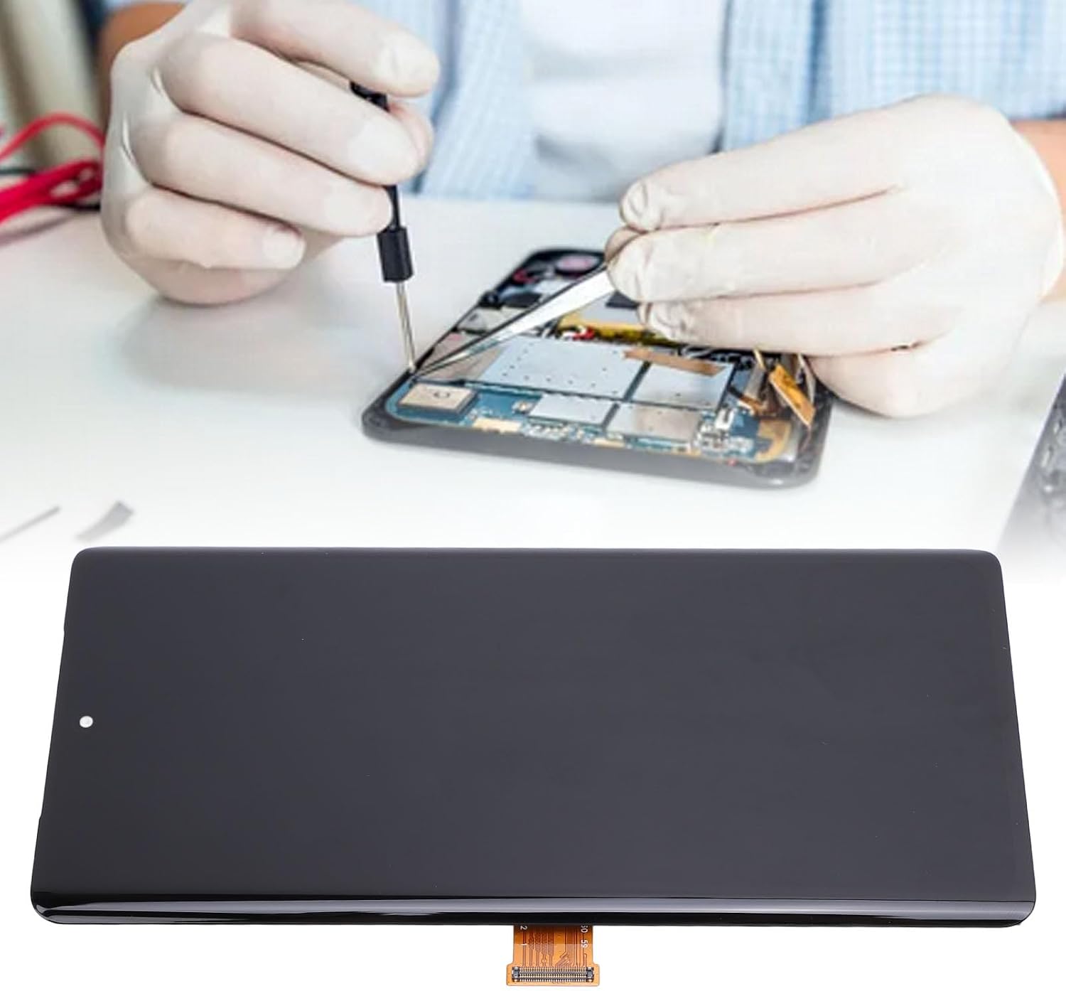 CCYLEZ LCD Display Touch Screen Assembly for 7 Pro, Organic Light Emitting Diode Digitizer Screen Replacement Repair Tool Set