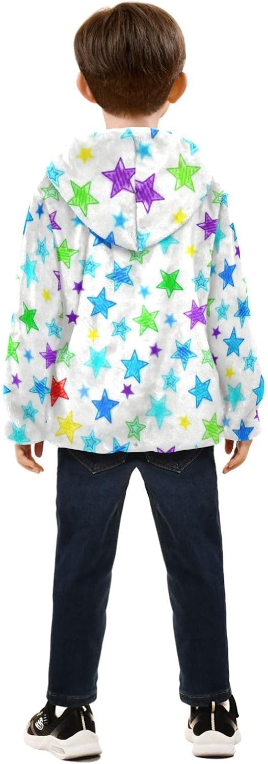 Colorful Stars Toddler Hooded Jackets Outerwear Jackets & Coats Navy Blue Baby Zipper Hoodie