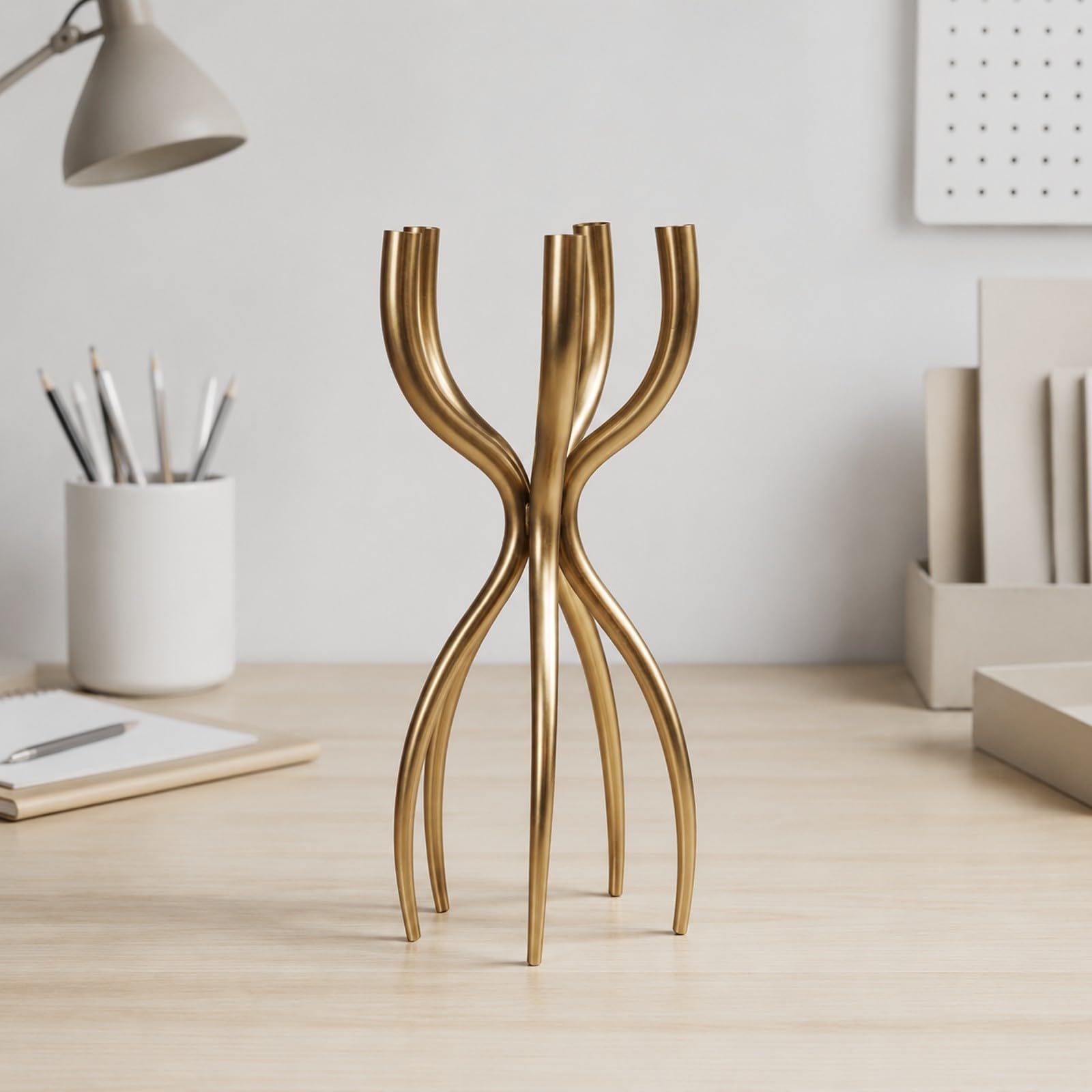 Candélabre Sculptural à Bras Symétrique Chandelier à Bras Entrelacés Moderne Arbre à Bgies Décoratif pr lon, Villas, Intérieurs Modernes, Noir