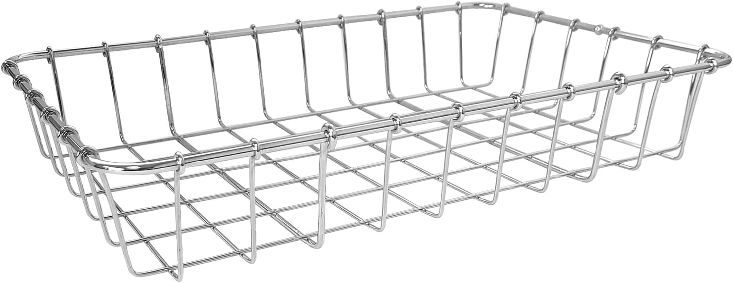 Wald Products No Hardware Basket Silver Steel 14x9x3`