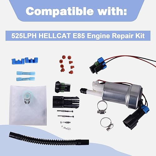 Miniatura 2 de Bomba de combustible F90000285 y kit de instalación 400-1168 para kit de reparación de motor 525LPH HELLCAT E85