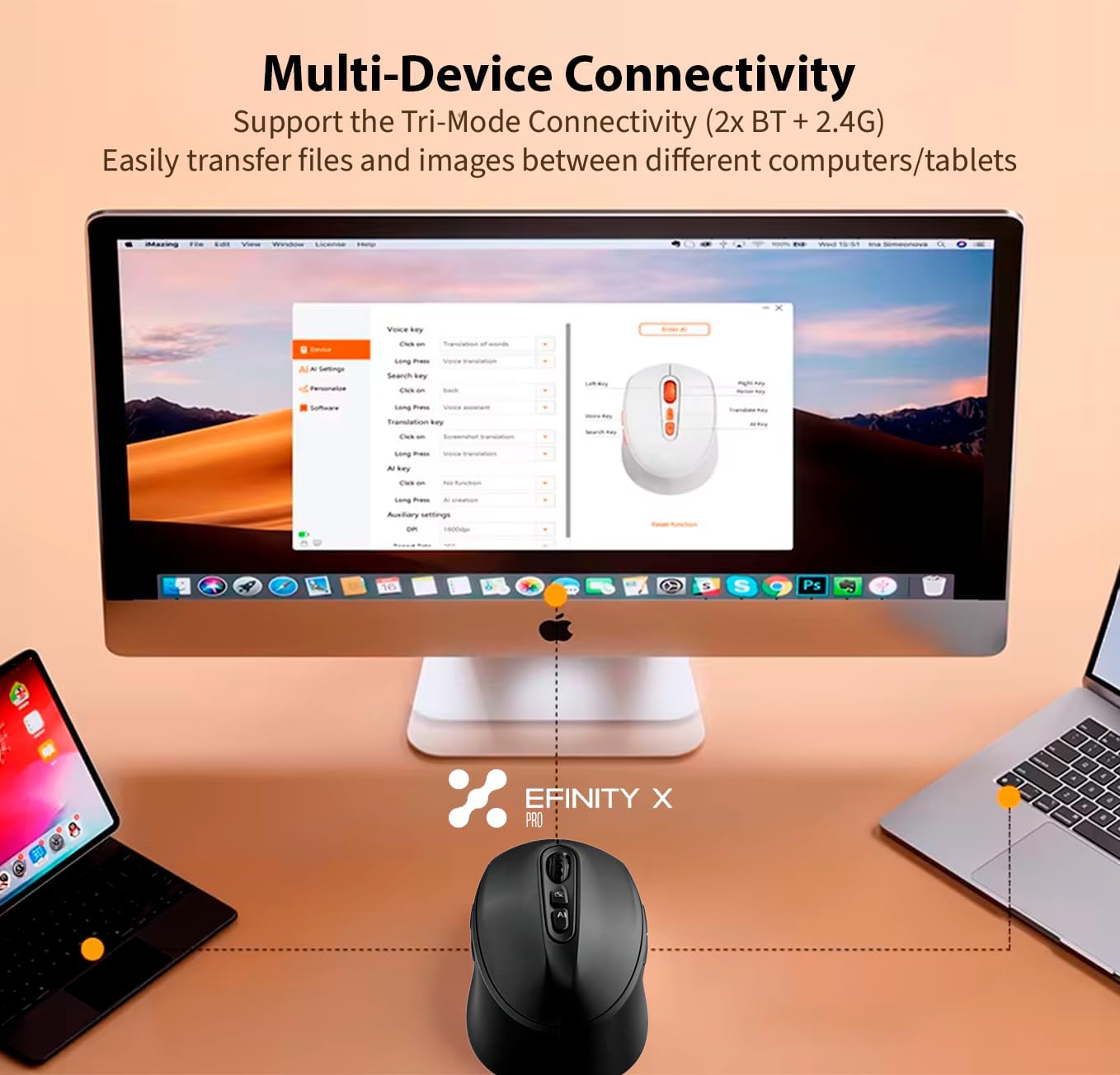 Pro AI Mouse: Dual AI Assistant (Deepseek+iFlytek), SWOT & Business Analysis, Voice Typing, 320h Battery, Silent, PC/Mac/Linux 9 61TorfAvaCL. AC SL1358