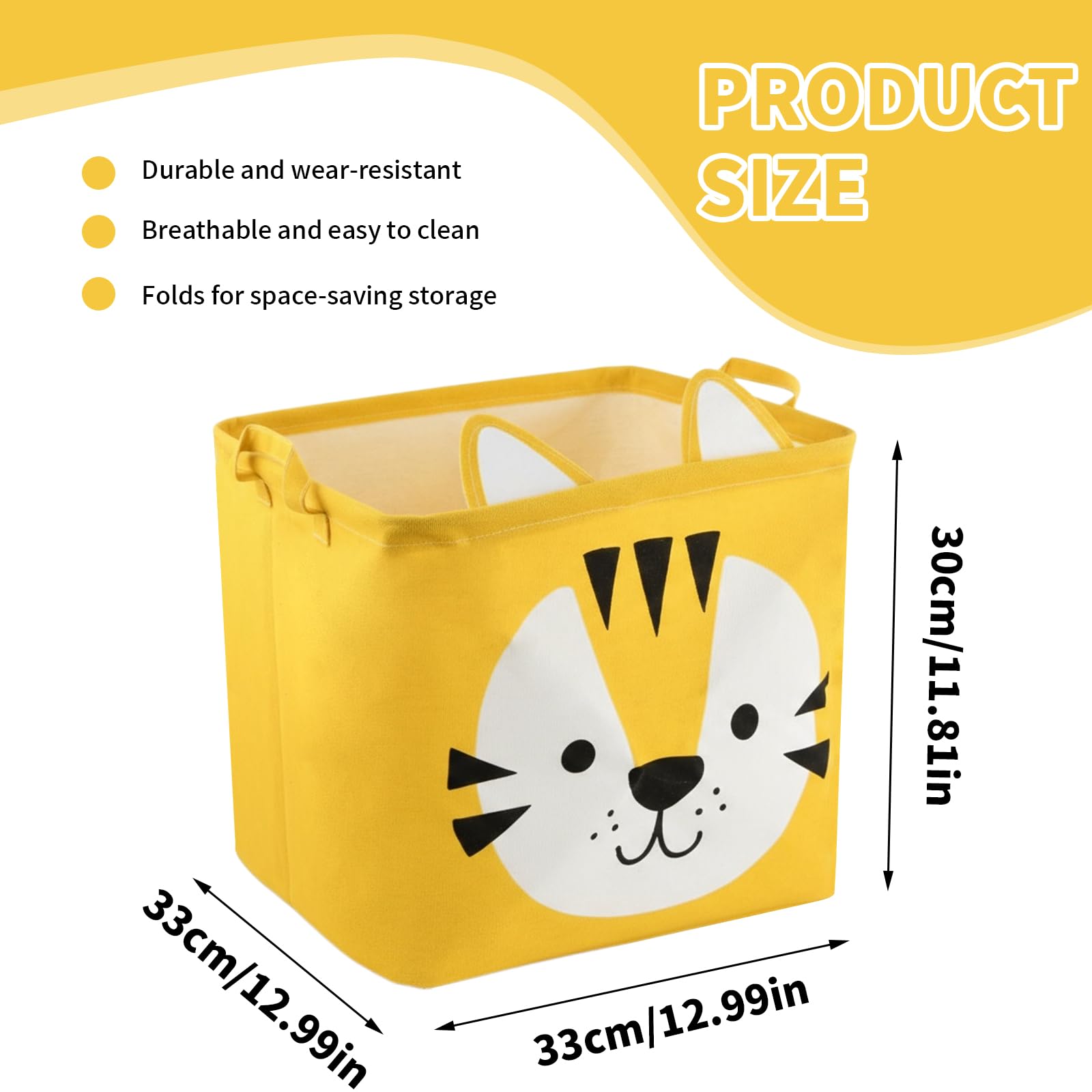 12.6" Laudry Hamper con Maniglia, Canvas Fabric Lightweight Cesta Portabiancheria, Cesto Giochi Bambini, Pieghevole Rotondo Storage Basket per Camera da Letto 2 Pezzi