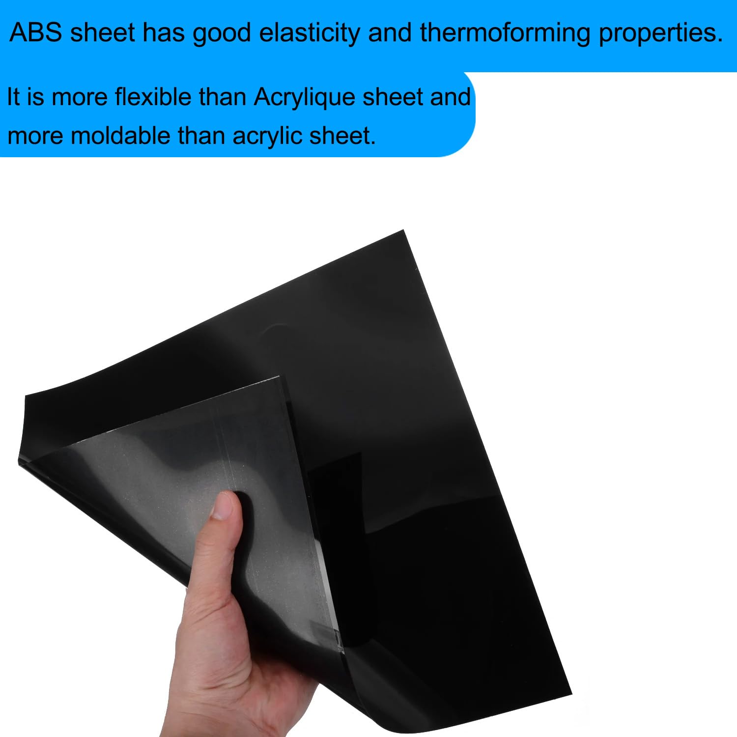 Lot 4 Plaques Plastique ABS Noir 3 Mm - 30x20 Cm - Feuilles Rigides Pour Bricolage, Modélisme, Décoration & Customisation