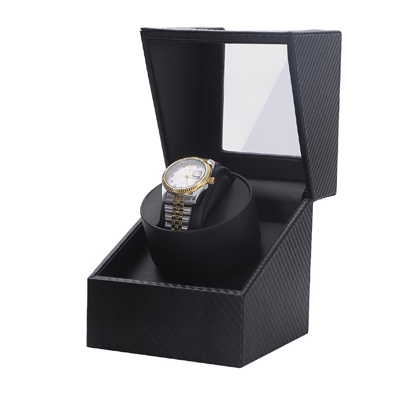 Uhrenbeweger Box Automatik Uhrenbeweger Watch Winder luxuriöser Uhrendreher Automatischer Uhrenbeweger 1 Uhr leise Uhren Bewegungsgerät Uhrenbeweger für Automatikuhr Batteriebetrieben oder Netzteil