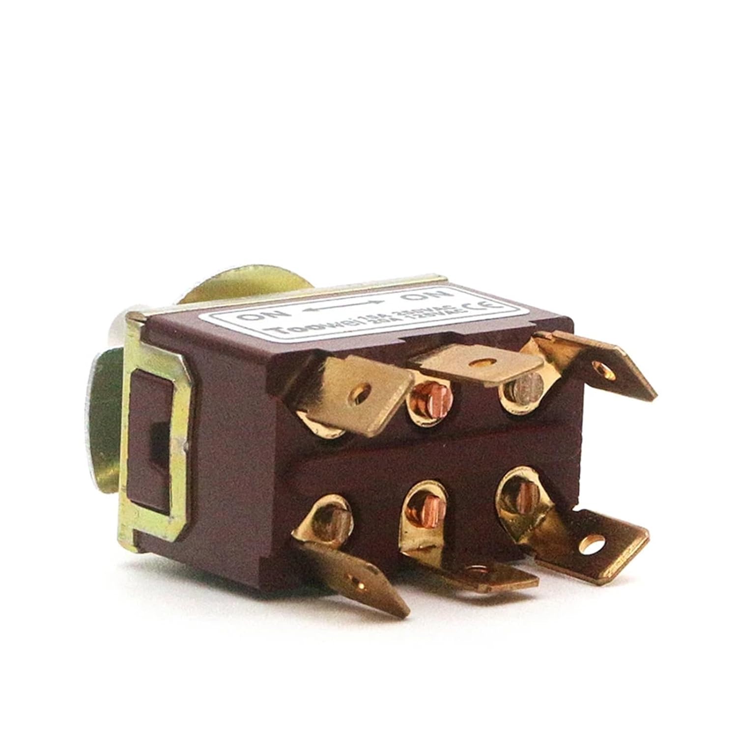 T702BT 6 pins Toggle Switch ON-ON 15A 250V/ 20A 125V Assembly Hole 12mm/ 6.3mm Qucik Contact