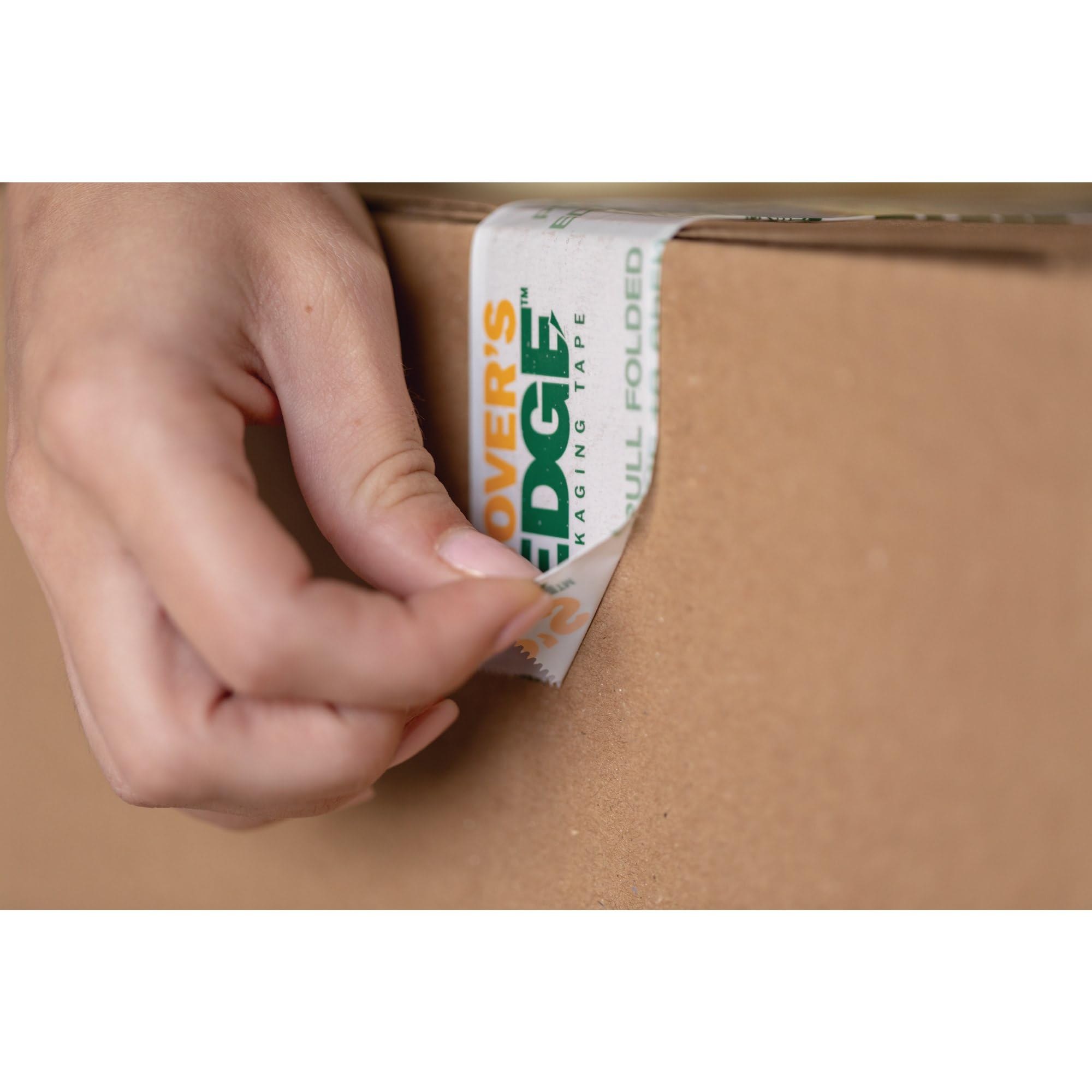 Duck Brand Mover's Edge Cinta de embalaje: 1.88 in. x 35 yds. (Translúcido con impresión"MOVER'S EDGE") +with dispenser