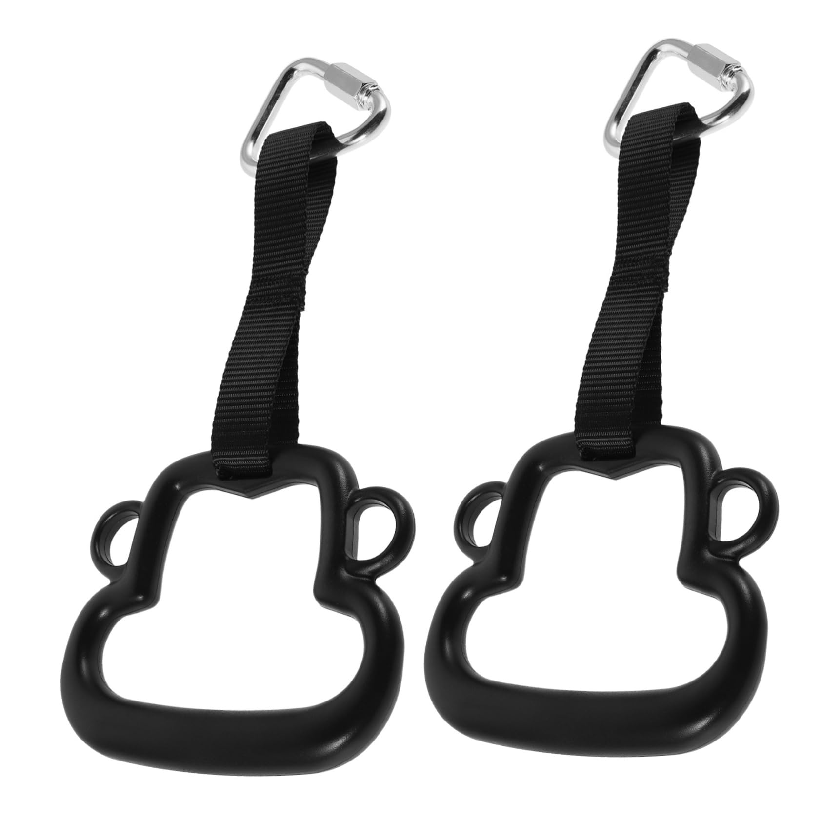 Mipcase 1 Pair Gymnastic Rings Monkey Shape Hanging Obstacle Course Rings for Outdoor Indoor Equipment for Siblings Friends Enhances Imagination Creativity Durable Training Gear for Ages